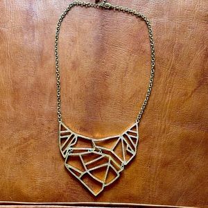 Gold Geo Statement Necklace